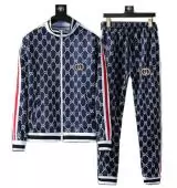jogging gucci luxe pour homme gg jersey zip jacket with web printed bleu